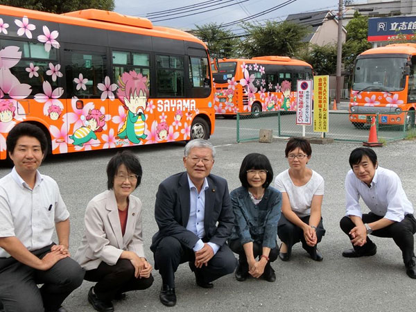 年間約38万人が利用する市内循環バス＝大阪狭山市