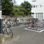 自転車置き場が整然と 中央図書館前の通路も改善される